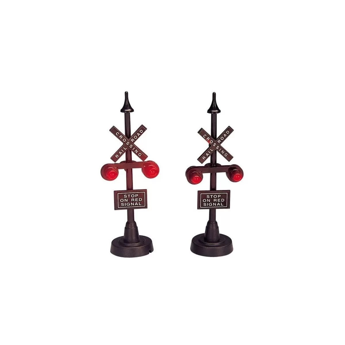 Gloria Store Accessori | Allestimento villaggio<4 Railway Stop Light, Set Of 2 - Lemax 34954