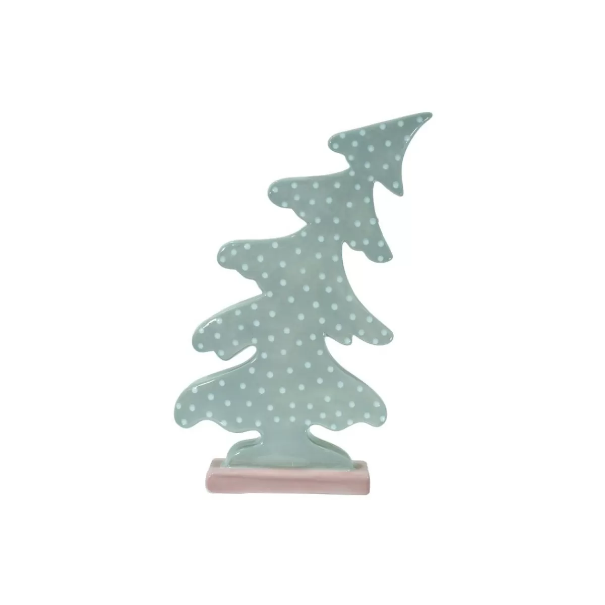 Gloria Store Ceramica<Alberello Inclinato In Ceramica Grigio A Pois H.34,5 Cm