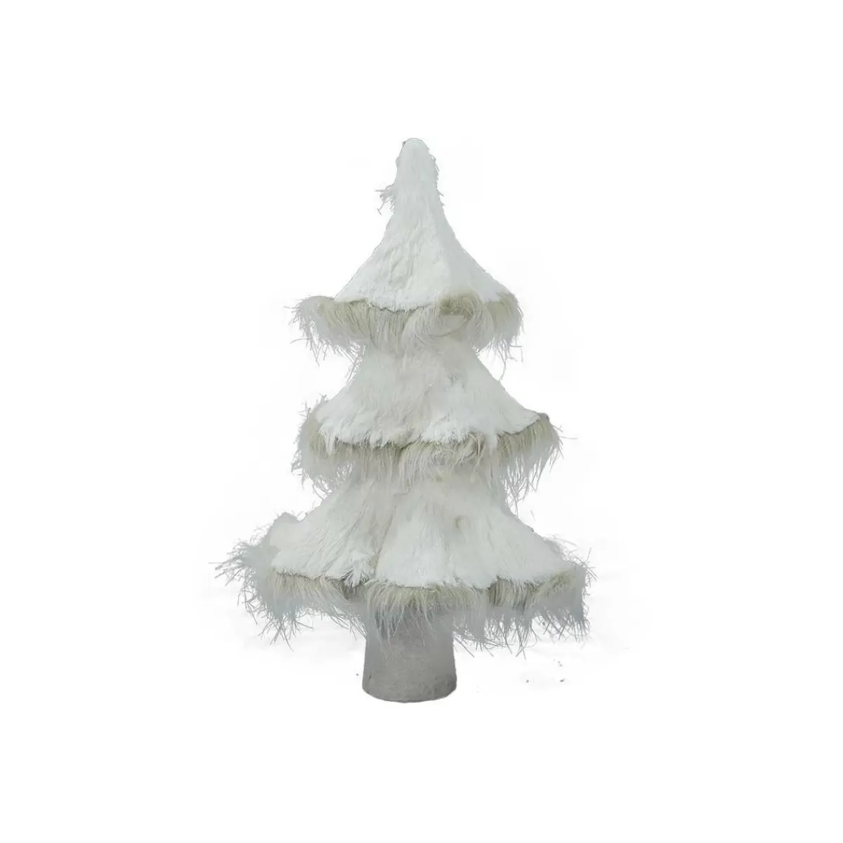 Gloria Store Alberi di Natale Innevati | Linea Natalizia Premium<Alberello Natalizio Bianco E Beige H.61 Cm