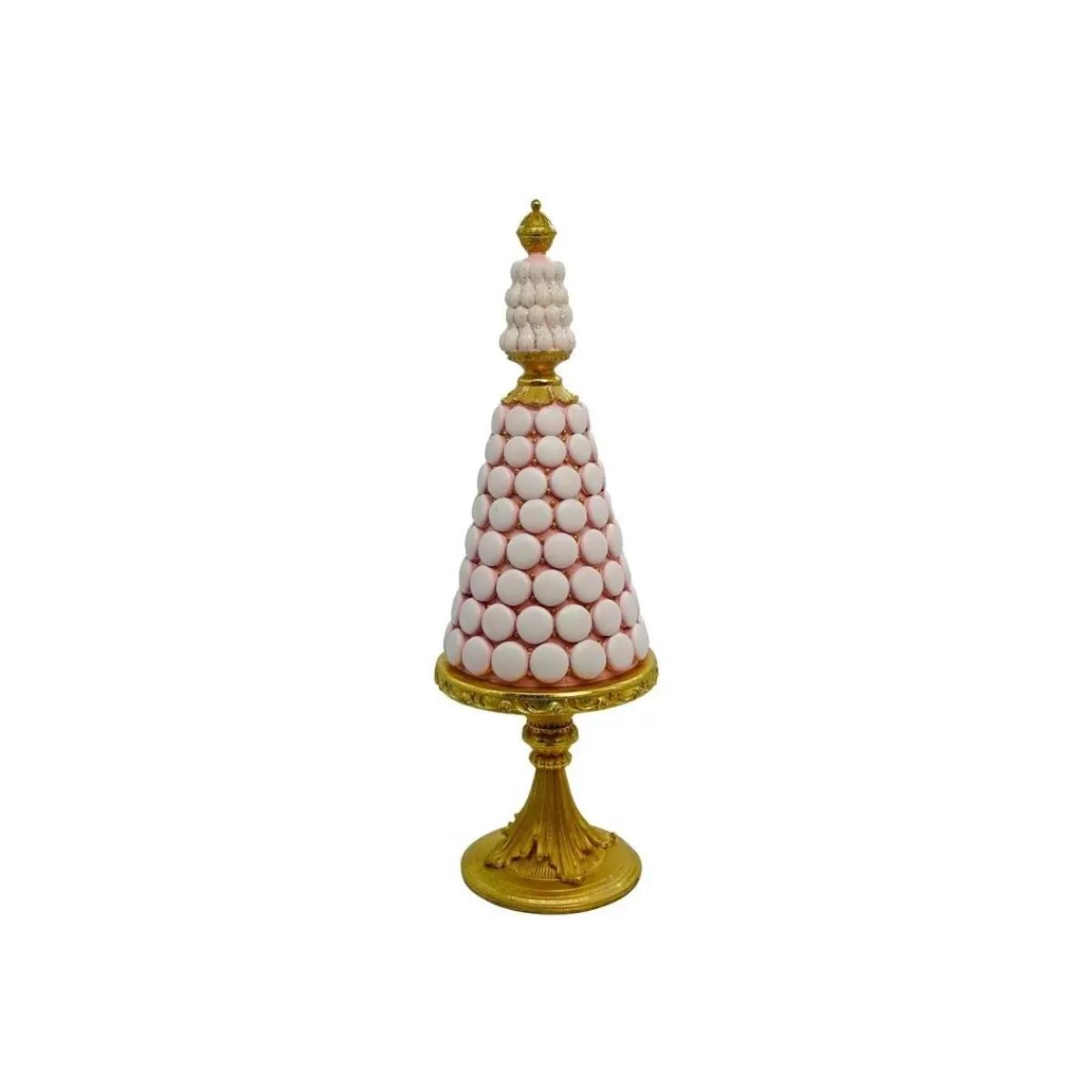 Gloria Store Resina<Albero Di Macarons Rosa E Oro H.54 Cm