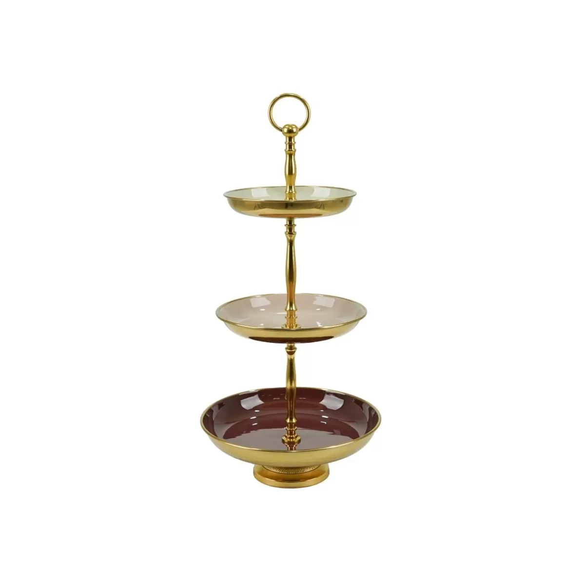 Gloria Store Candelabri-Alzatine-Vassoi<Alzatina In Alluminio Con 3 Ripiani H.50 Cm