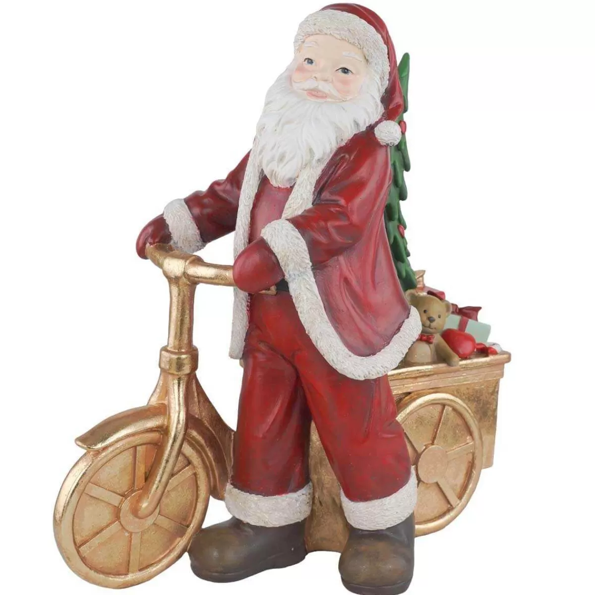 Gloria Store Resina | Babbo Natale<Babbo Natale Con Bici In Resina H.47,5 Cm