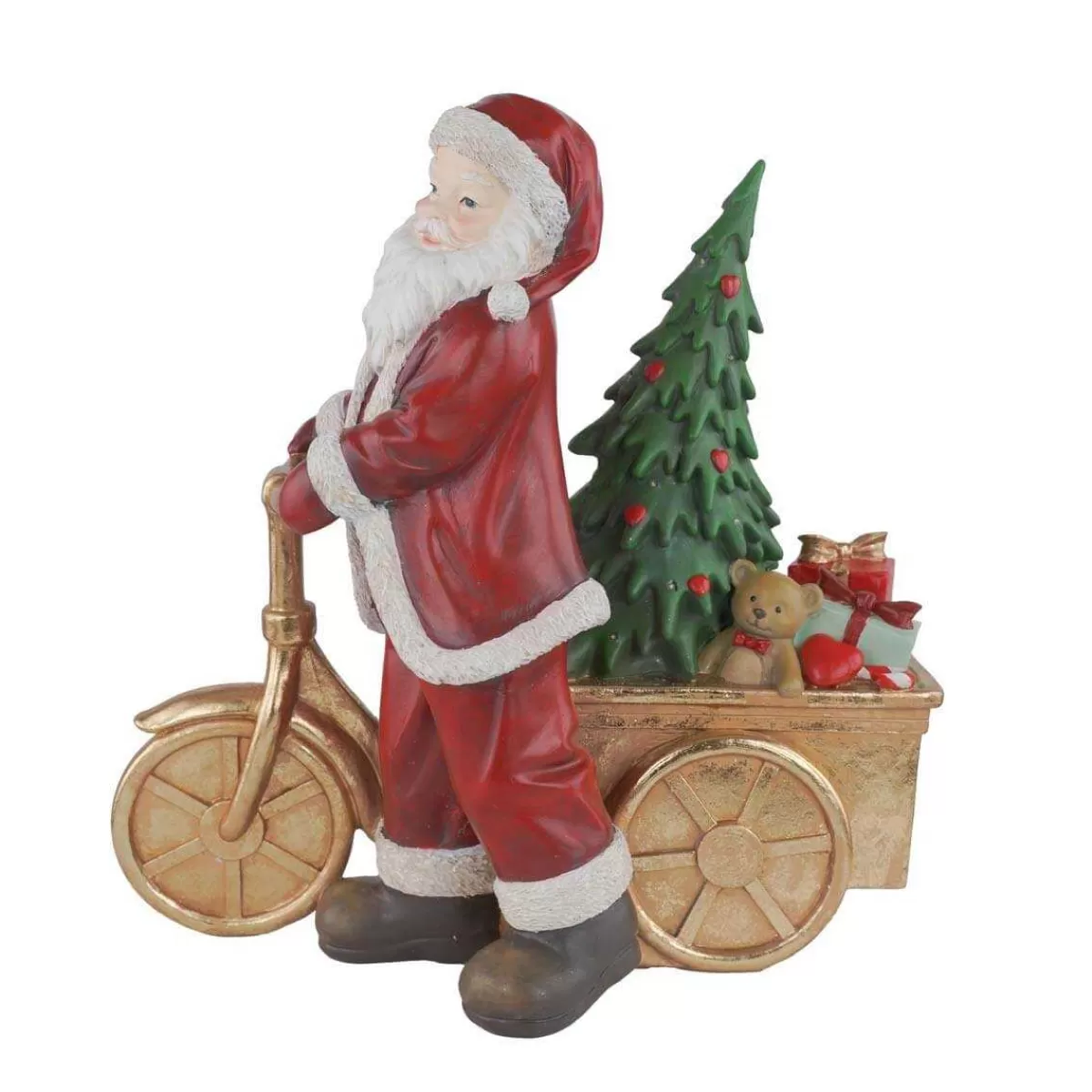 Gloria Store Resina | Babbo Natale<Babbo Natale Con Bici In Resina H.47,5 Cm