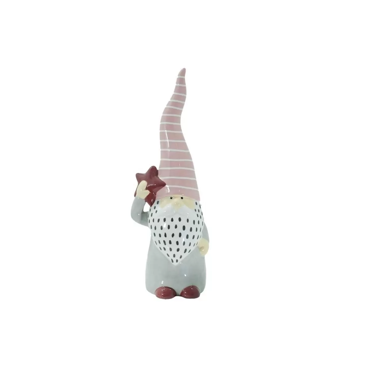 Gloria Store Ceramica | Babbo Natale<Babbo Natale Con Cappello Lungo In Ceramica H.27,5 Cm