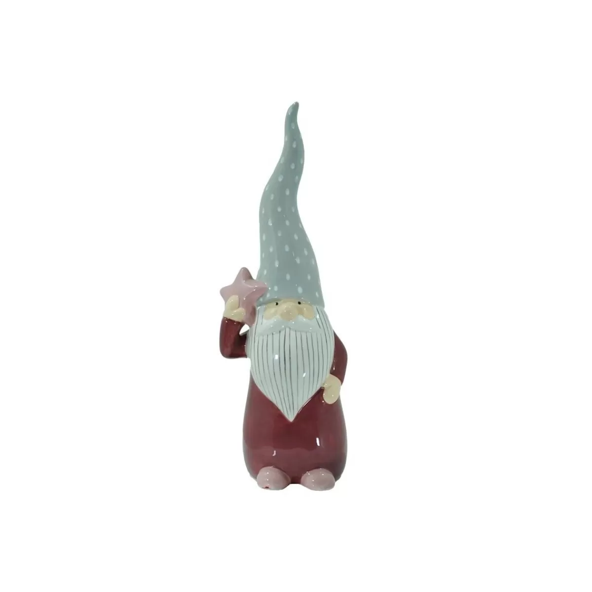 Gloria Store Ceramica | Babbo Natale<Babbo Natale Con Cappello Lungo In Ceramica H.38 Cm