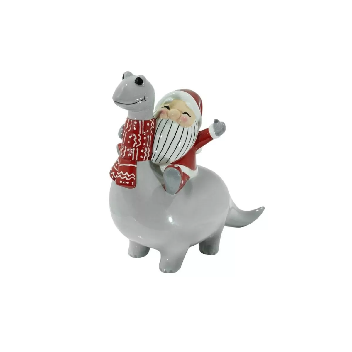 Gloria Store Ceramica | Babbo Natale<Babbo Natale Con Dinosauro In Ceramica 2 Misure