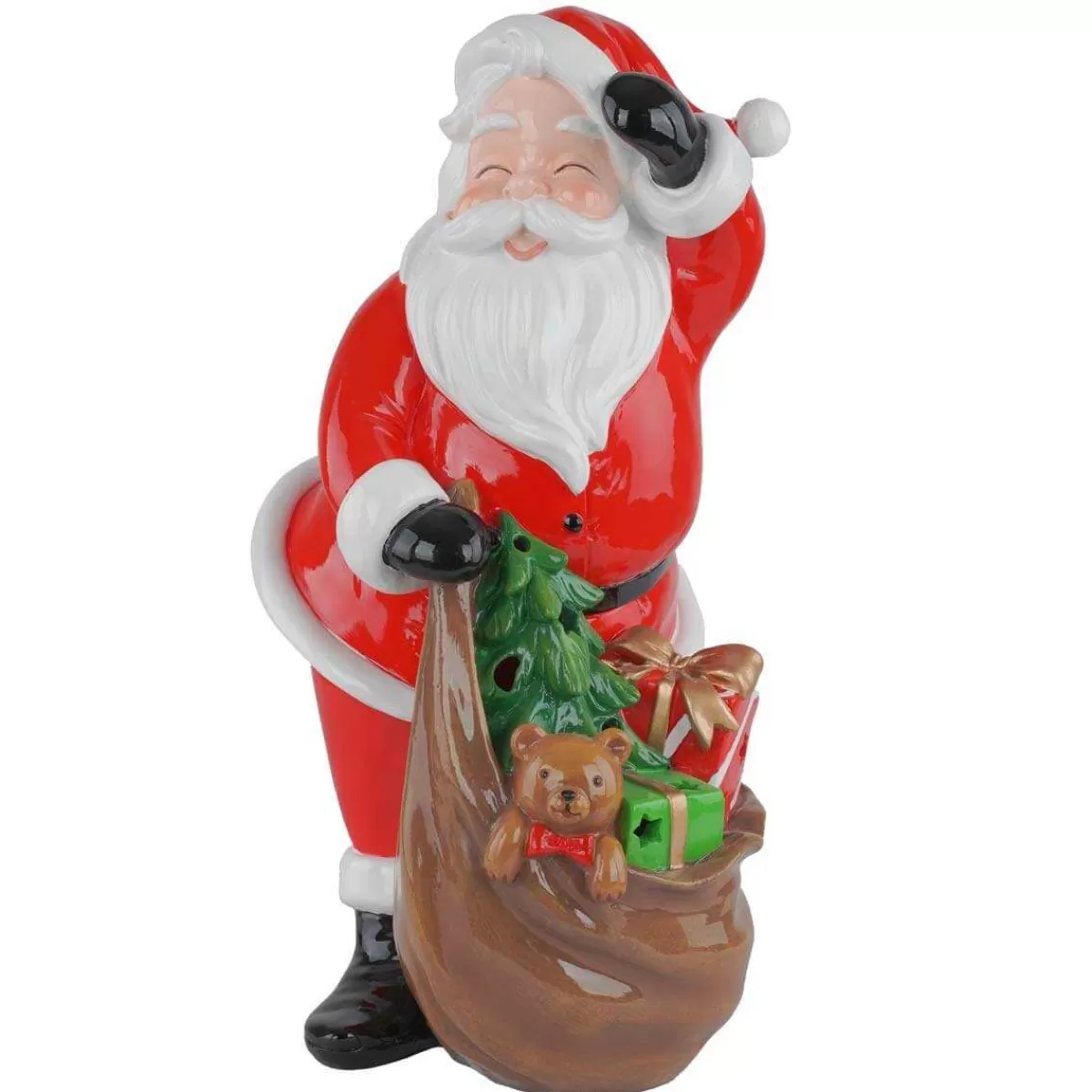 Gloria Store Babbo Natale<Babbo Natale Con Doni In Resina H.38 Cm