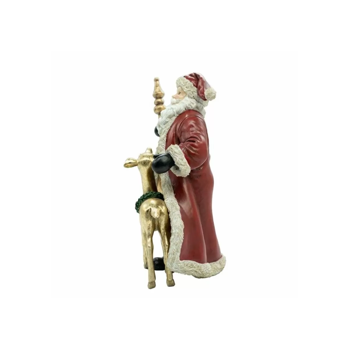 Gloria Store Resina | Babbo Natale<Babbo Natale Con Renna In Resina H.30 Cm