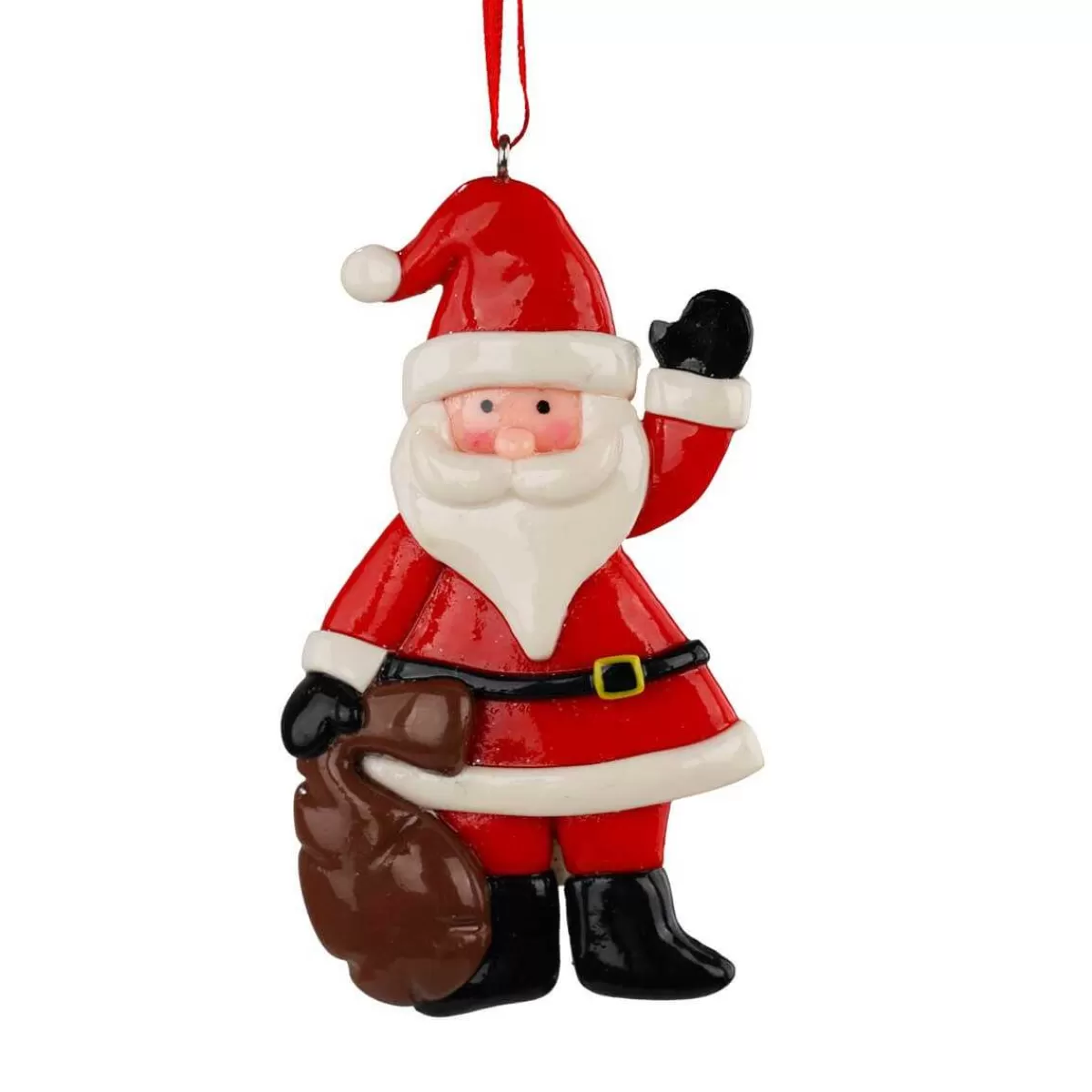 Gloria Store Babbo Natale | Decorazioni Natalizie<Babbo Natale Da Appendere In Argilla 7,5x10 Cm