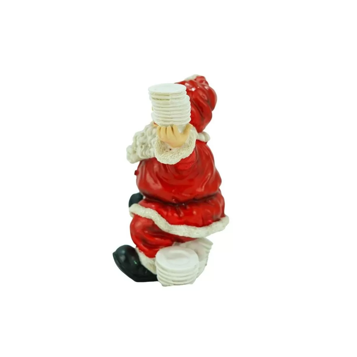 Gloria Store Babbo Natale<Babbo Natale In Resina Con Piatti H.20 Cm