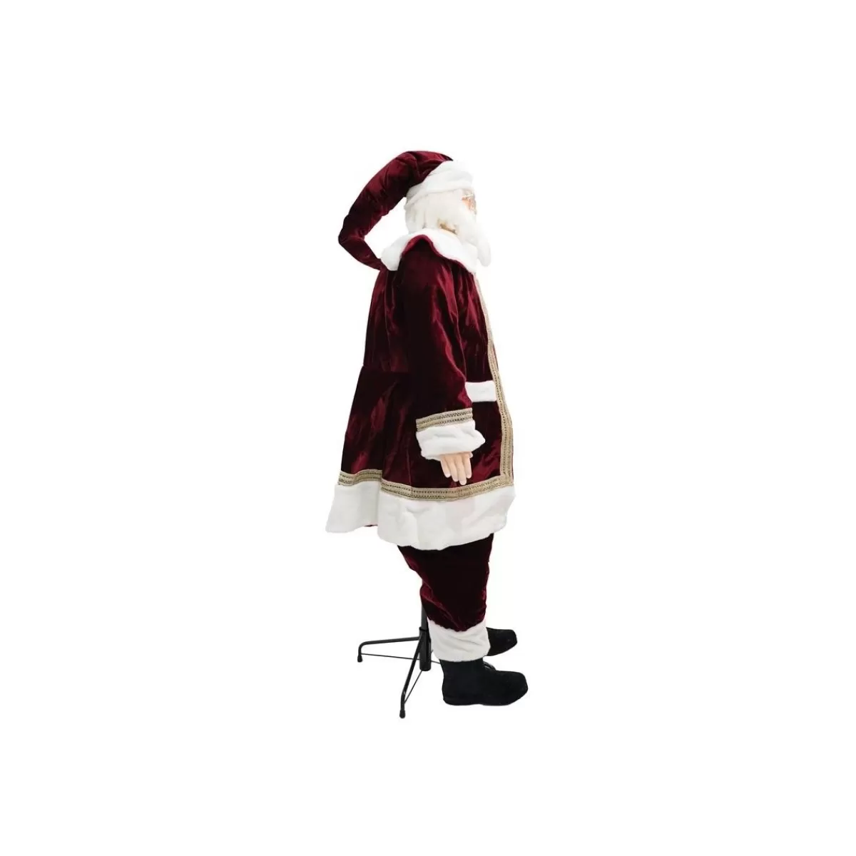 Gloria Store Babbo Natale<Babbo Natale Su Stand Con Abito Burgundy H.170 Cm