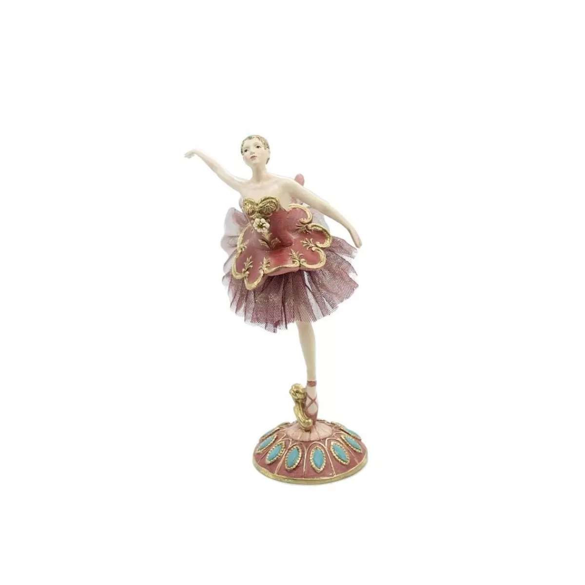 Gloria Store Bamboline Natalizie<Ballerina In Attitude In Resina H.24 Cm