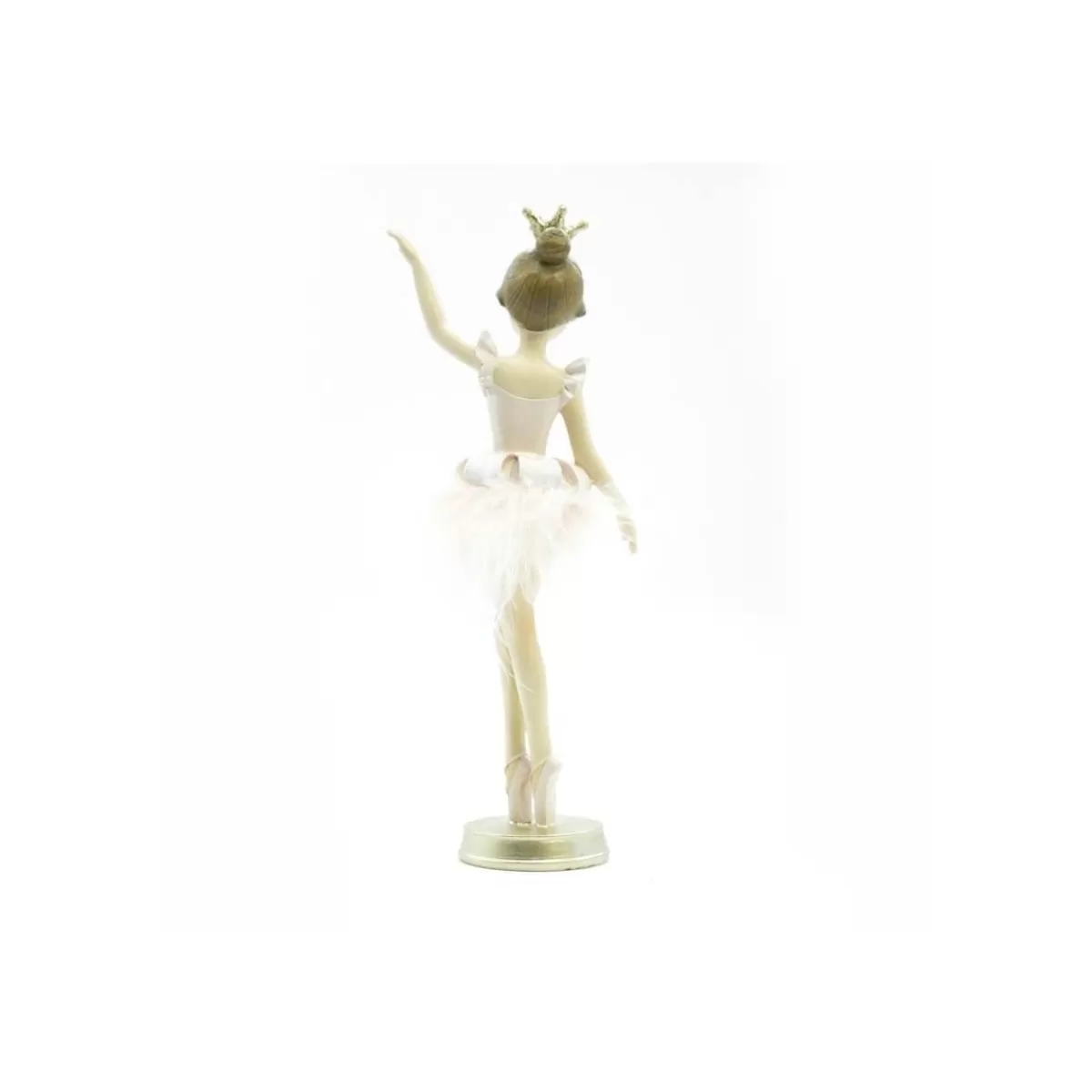 Gloria Store Bamboline Natalizie<Ballerina In Poliresina Con Abito Di Piume H.21 Cm