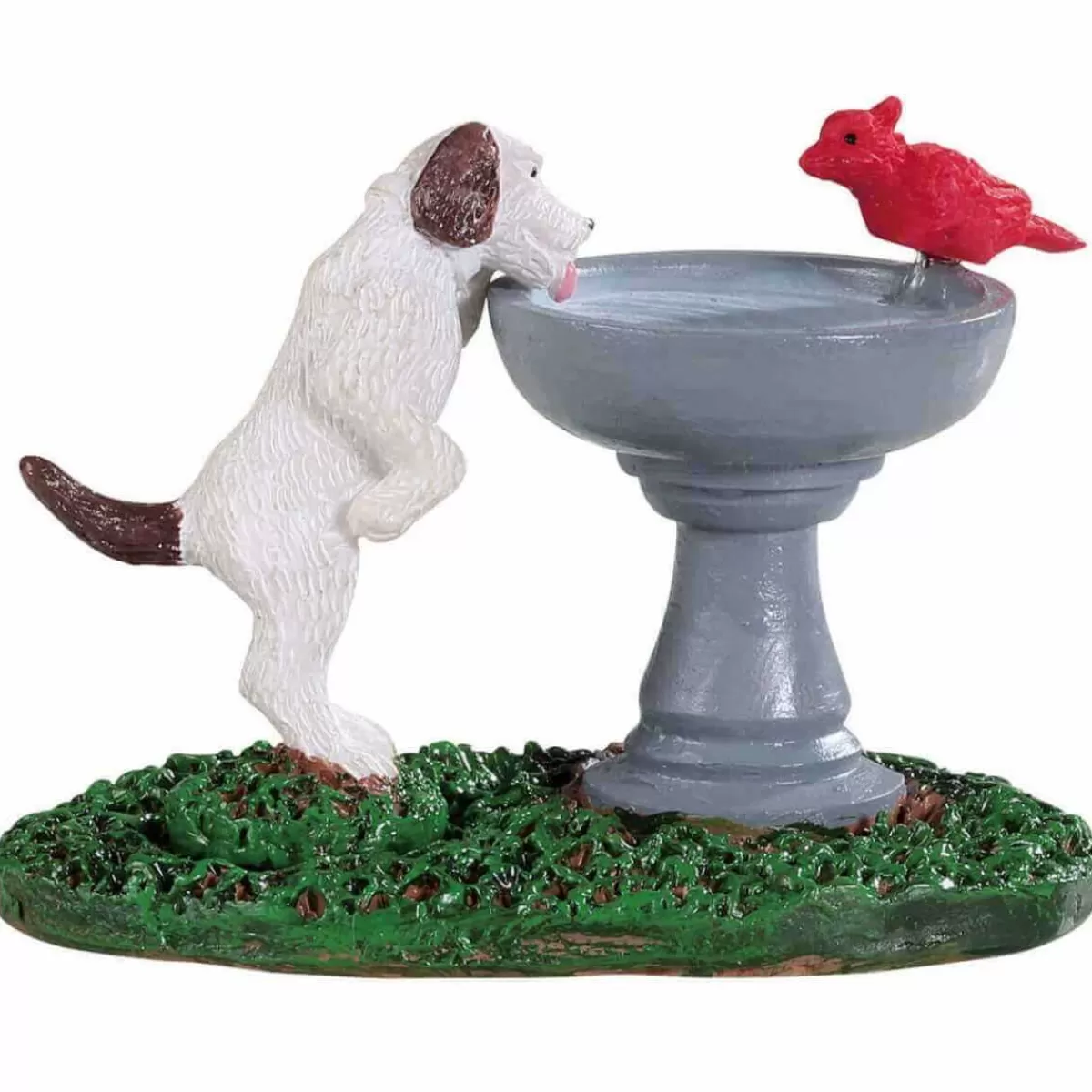 Gloria Store Allestimento villaggio<Bird Bath Dog Fountain - Lemax 94535