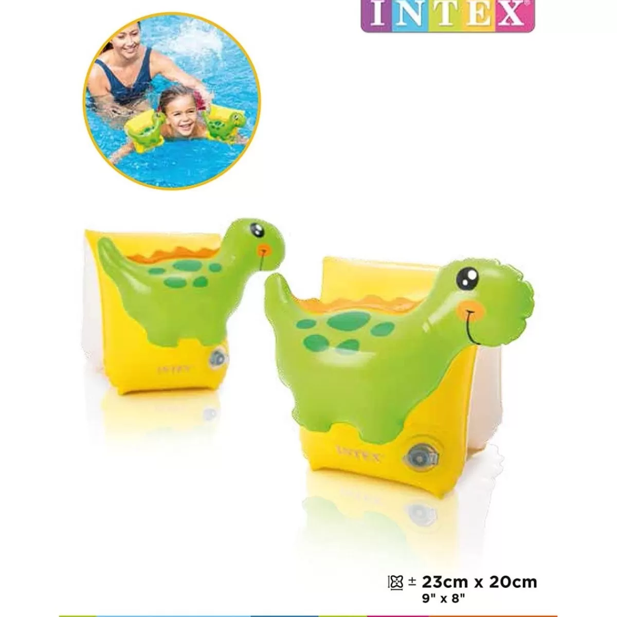 Gloria Store Gonfiabili Intex<Braccioli Dinosauri Per Bambini 23x20 Cm - Intex 56664