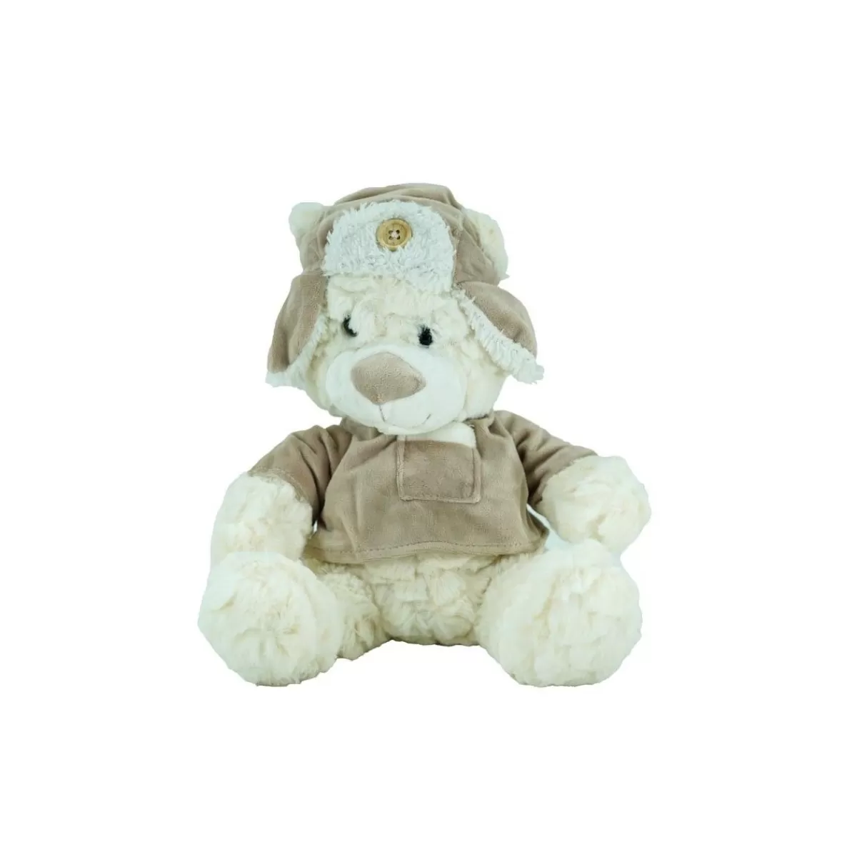 Gloria Store Peluche & Cuscini<Cagnolino In Peluche Bianco E Beige 2 Misure