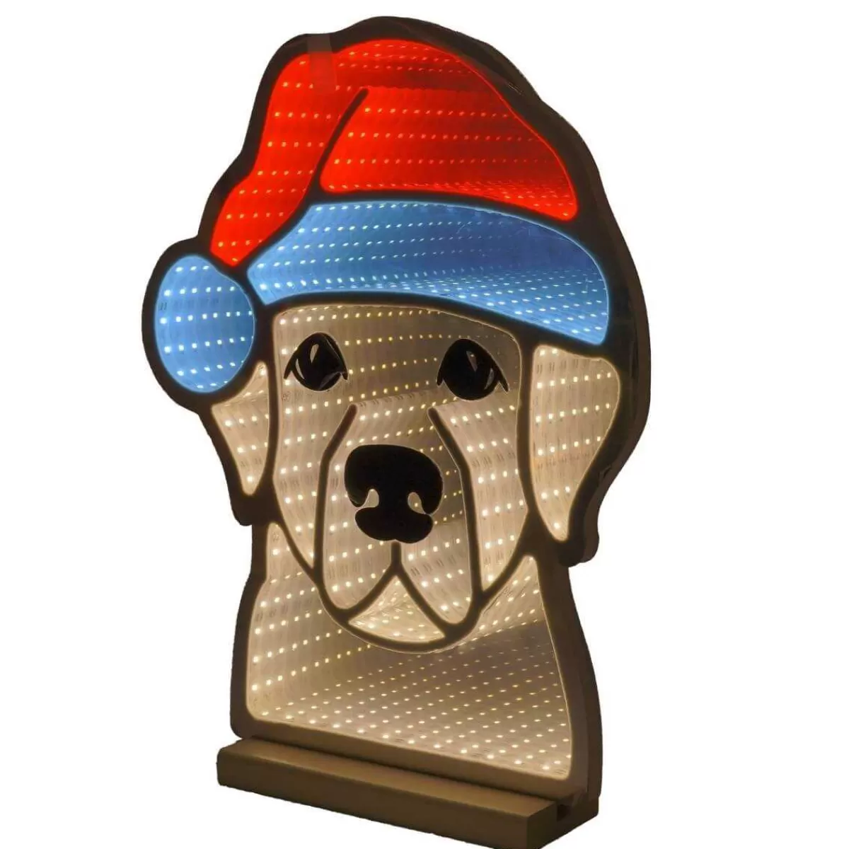 Gloria Store Tende, Cascate e Figure<Cagnolino Luminoso Natalizio 3D Con Effetto Infinity Mirror