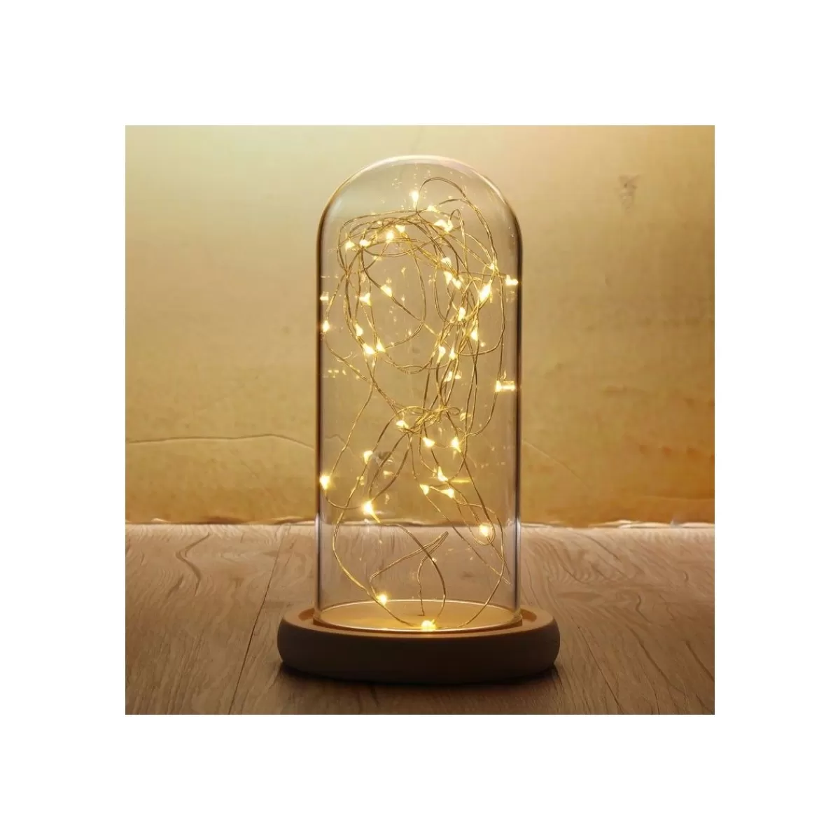 Gloria Store Rami, Stringhe e Fiori<Campana Con Luci Led D.10xH.26 Cm