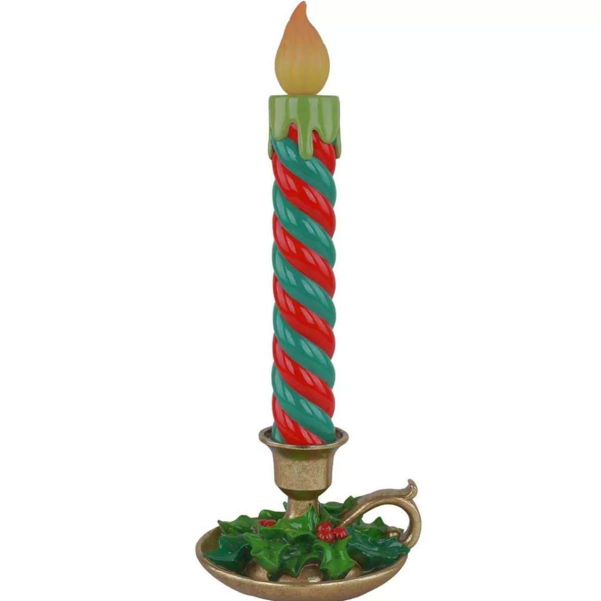 Gloria Store Candele / Porta-Candele / Alzatine | Resina<Candela Natalizia Con Led In Resina H.44,9 Cm