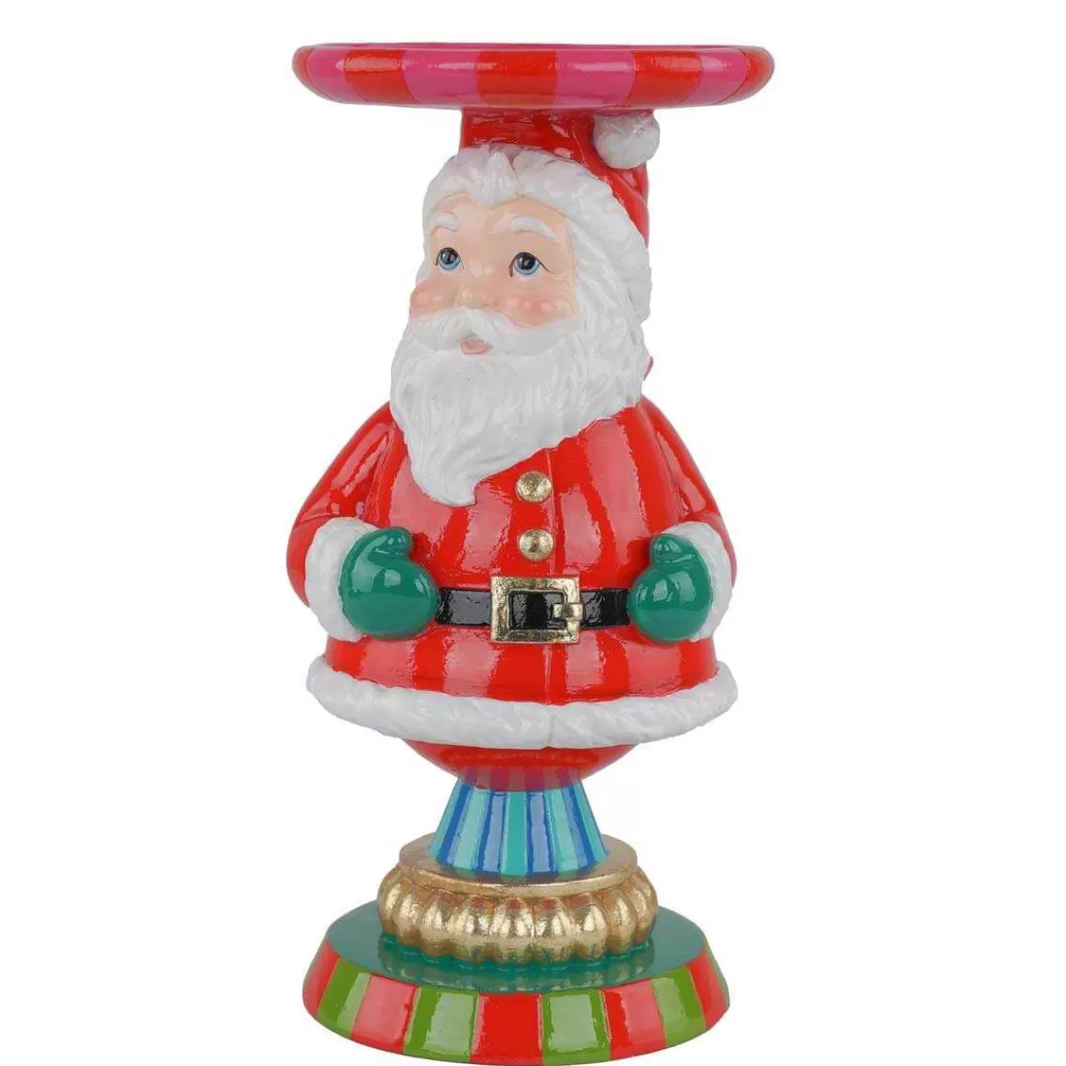 Gloria Store Candele / Porta-Candele / Alzatine | Babbo Natale<Candelabro Babbo Natale In Resina H.23 Cm