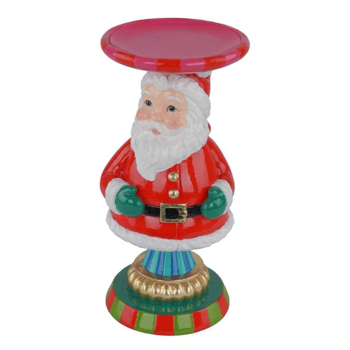 Gloria Store Candele / Porta-Candele / Alzatine | Babbo Natale<Candelabro Babbo Natale In Resina H.23 Cm