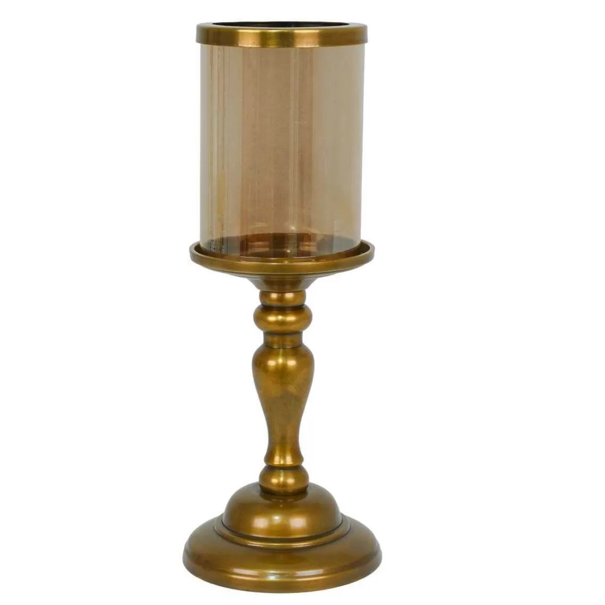 Gloria Store Candelabri-Alzatine-Vassoi | Candele / Porta-Candele / Alzatine<Candelabro In Alluminio Oro E Vetro 3 Misure