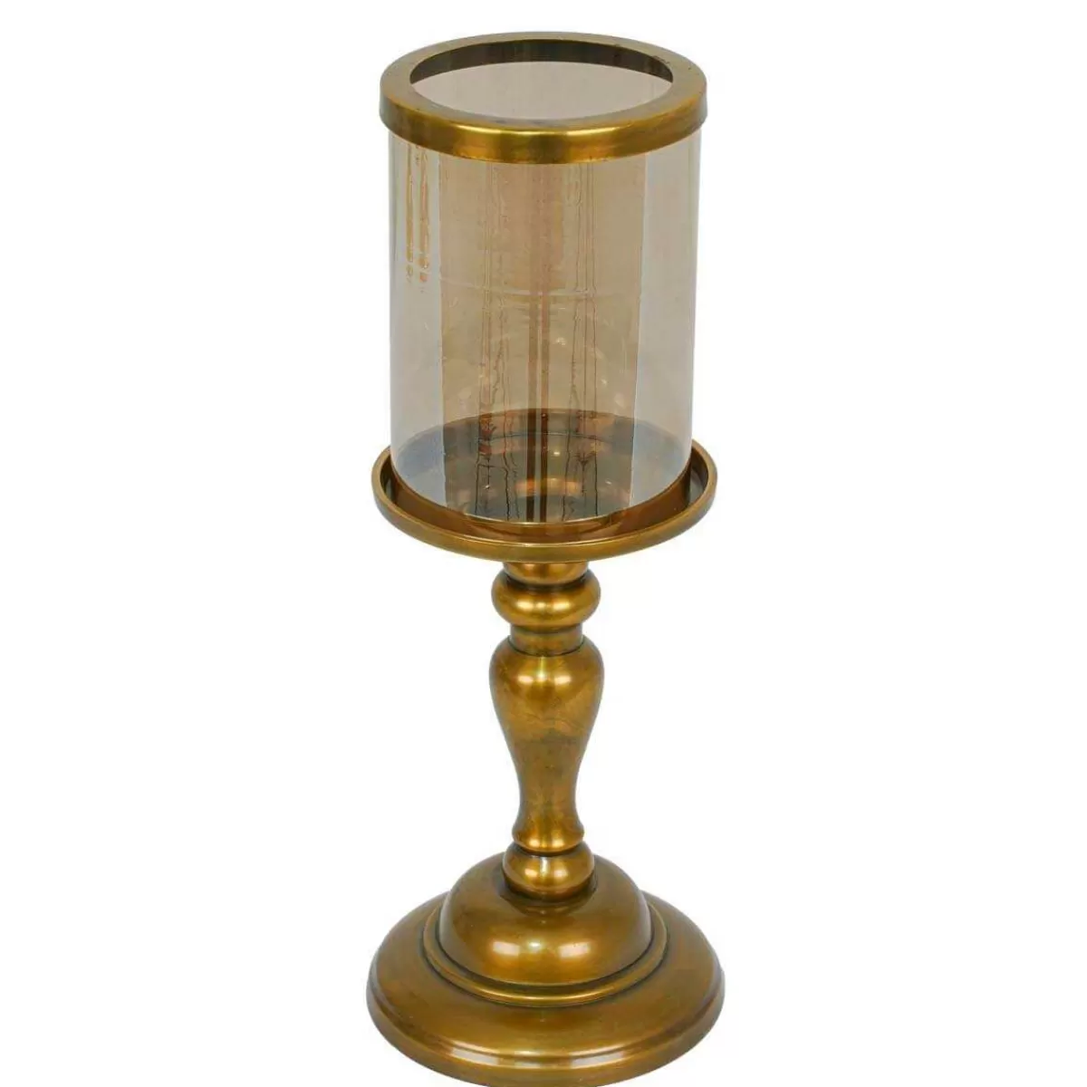 Gloria Store Candelabri-Alzatine-Vassoi | Candele / Porta-Candele / Alzatine<Candelabro In Alluminio Oro E Vetro 3 Misure