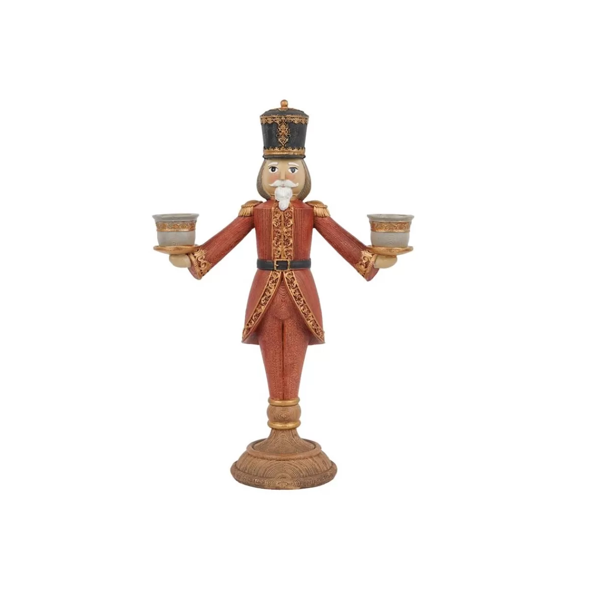 Gloria Store Candele / Porta-Candele / Alzatine | Schiaccianoci Natalizi<Candelabro Schiaccianoci Natalizio In Resina H.31cm