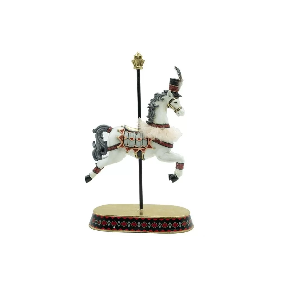 Gloria Store Altri Protagonisti di Natale<Cavallo Bianco Con Base In Resina H.30 Cm