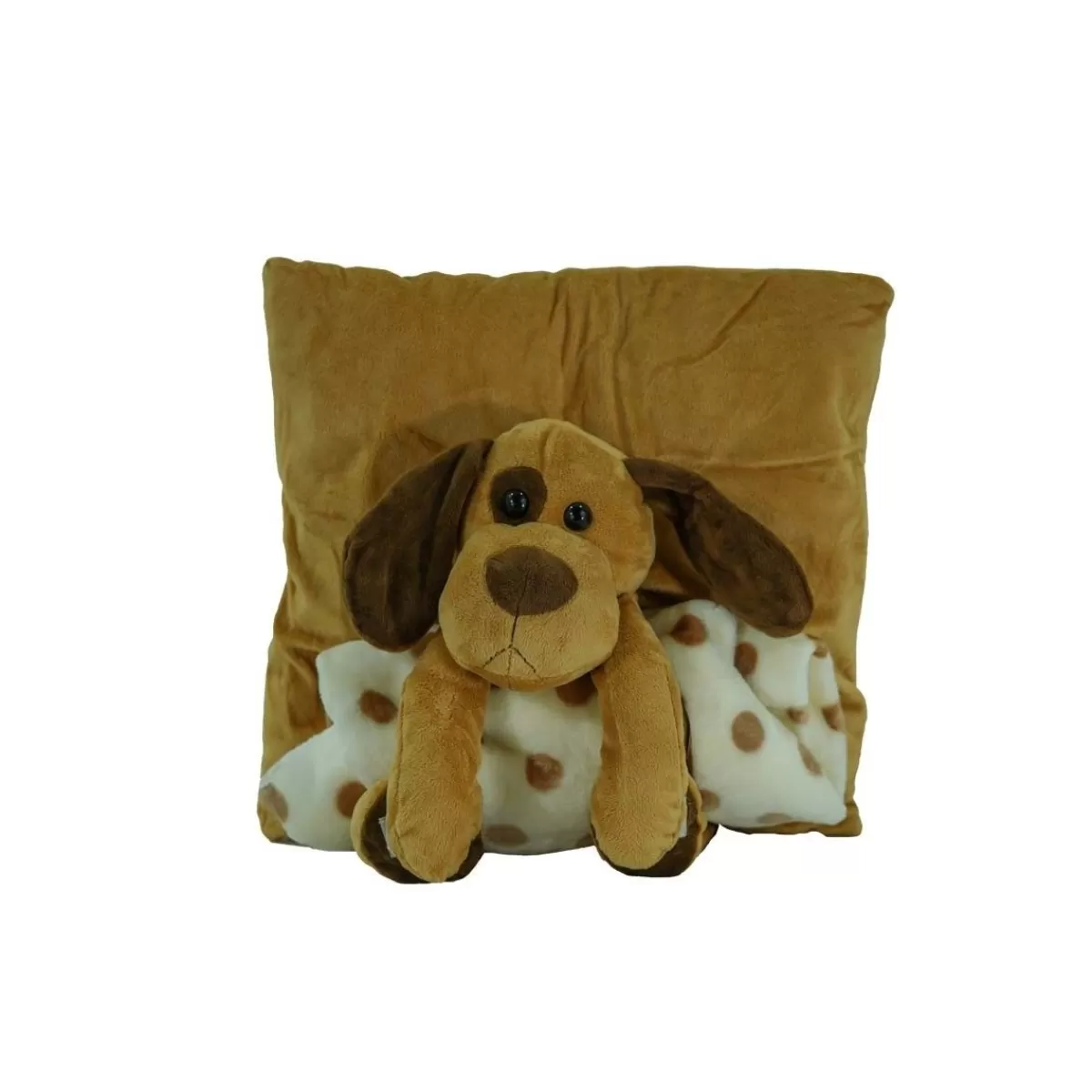 Gloria Store Peluche & Cuscini<Cuscino Con Cagnolino In Peluche Marrone 31x31 Cm