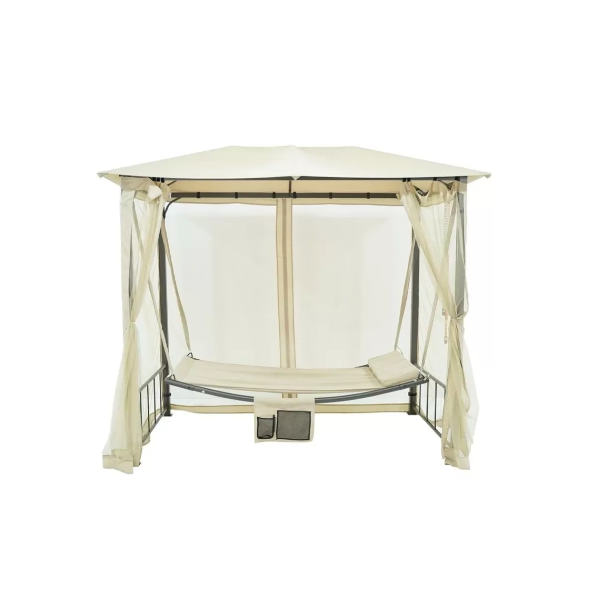 Gloria Store Amache & Dondoli<Dondolo Gazebo Da Giardino Con Zanzariera In Acciaio Beige