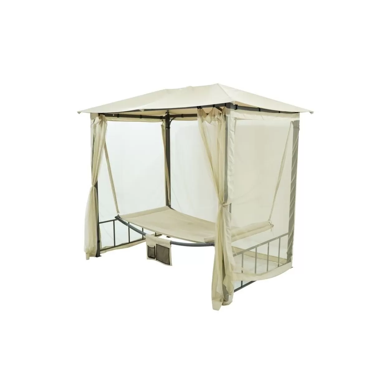 Gloria Store Amache & Dondoli<Dondolo Gazebo Da Giardino Con Zanzariera In Acciaio Beige