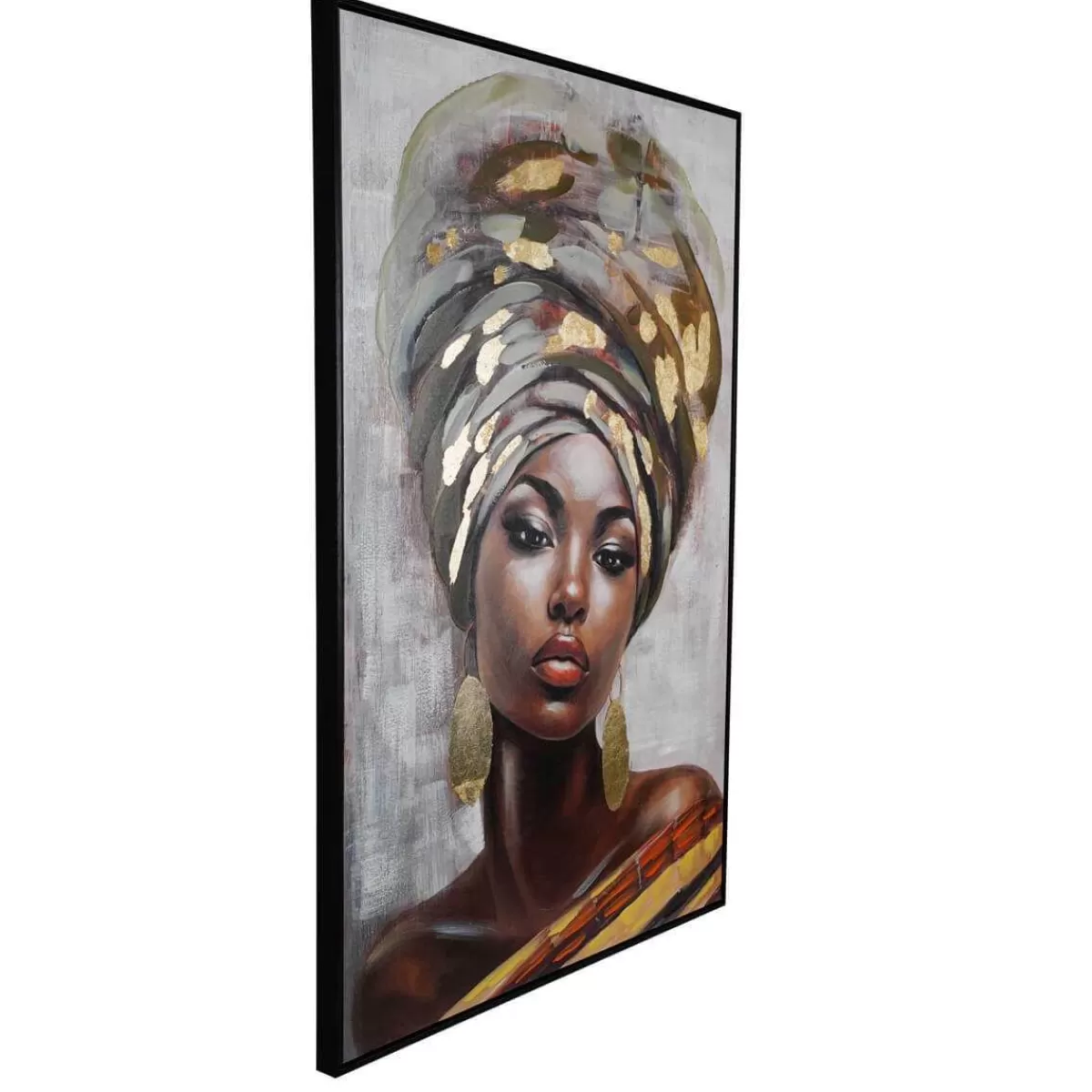 Gloria Store Quadri<Eleganza Africana - Dipinto A Mano Su Tela 80x120 Cm