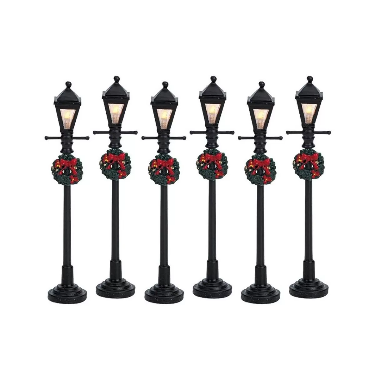 Gloria Store Luci & Alimentatori | Allestimento villaggio<Gas Lantern Street Lamp Set Of 6 - Lemax 64499