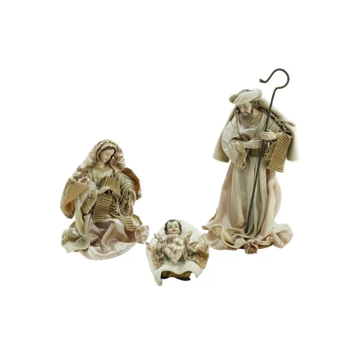 Gloria Store • Natività<Natività In Poliresina E Tessuto 8 Pz. H.25 Cm