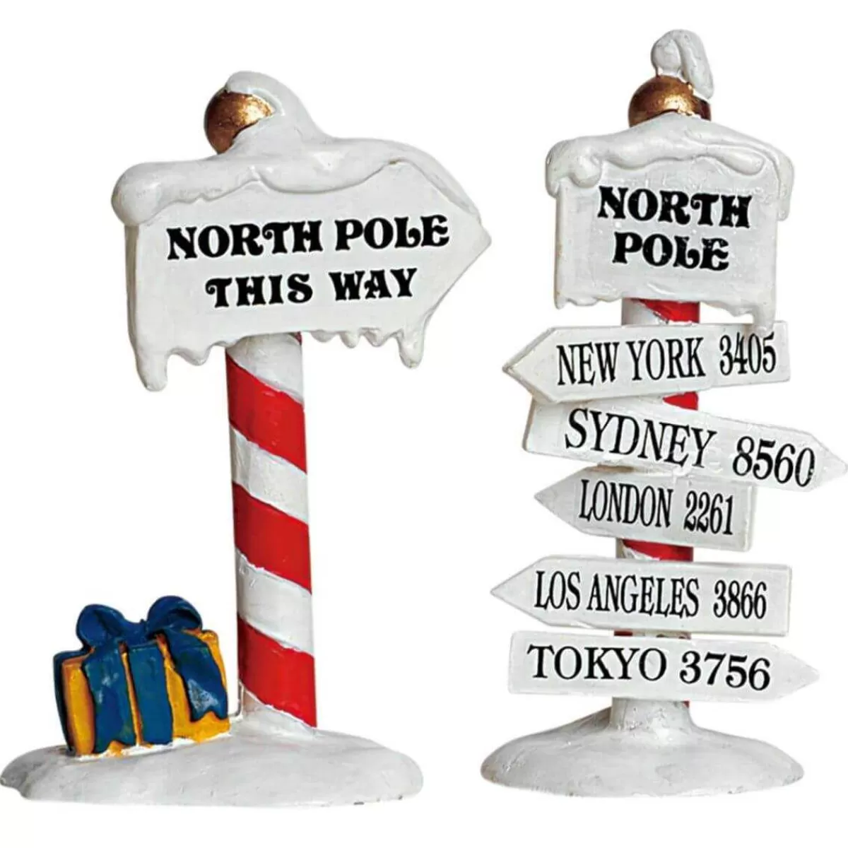 Gloria Store Allestimento villaggio<North Pole Signs, Set Of 2 - Lemax 64455