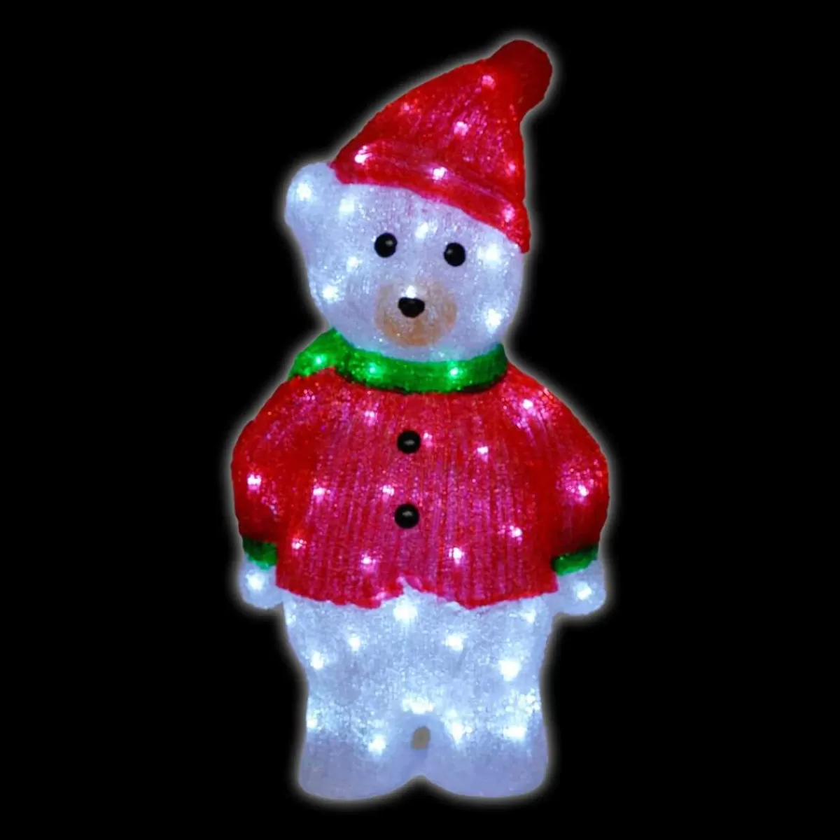 Gloria Store Tende, Cascate e Figure<Orso Bianco Luminoso Natalizio H.60 Cm