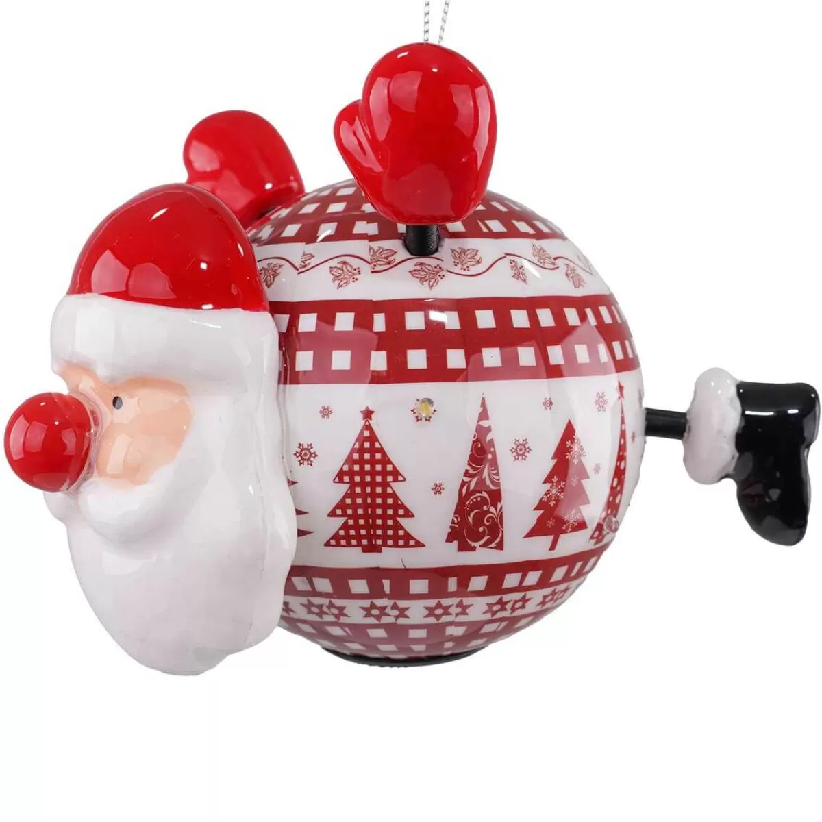 Gloria Store Babbo Natale | Palle di Natale in Plastica<Pallina Babbo Natale Con Led D.10 Cm