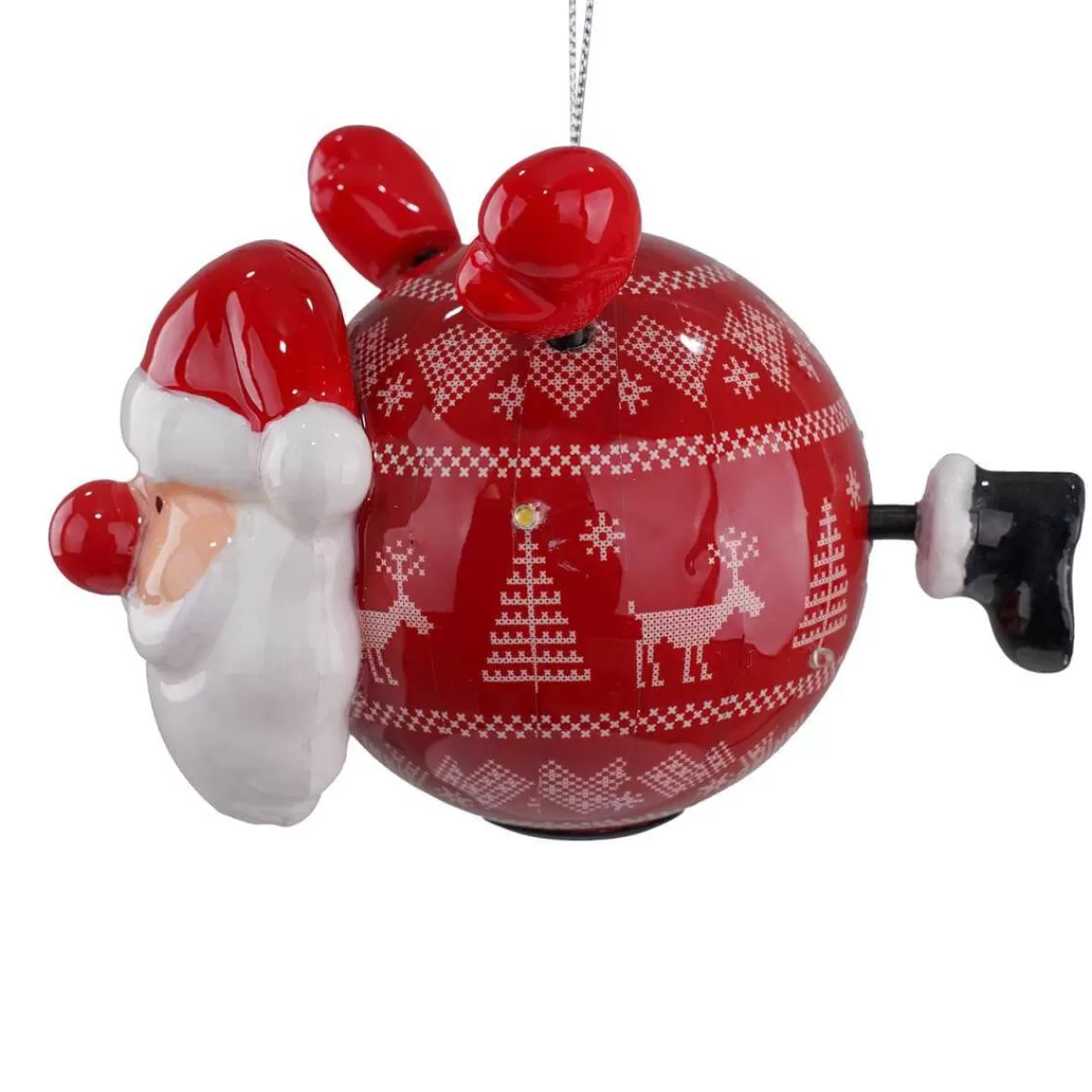 Gloria Store Babbo Natale | Palle di Natale in Plastica<Pallina Babbo Natale Con Led D.10 Cm