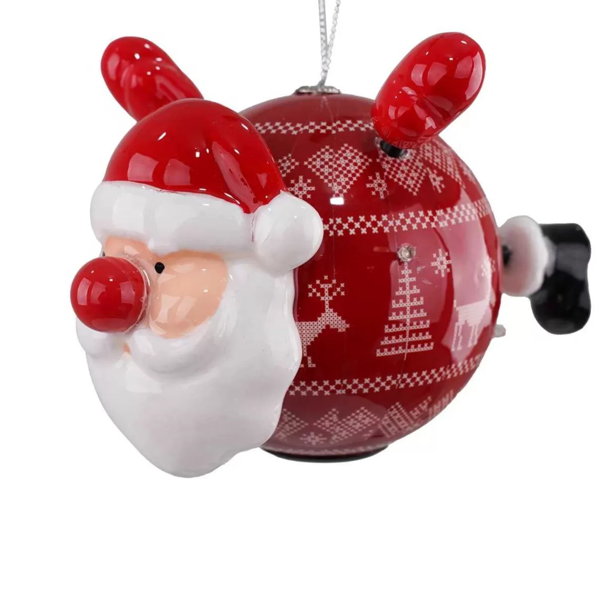 Gloria Store Babbo Natale | Palle di Natale in Plastica<Pallina Babbo Natale Con Led D.10 Cm