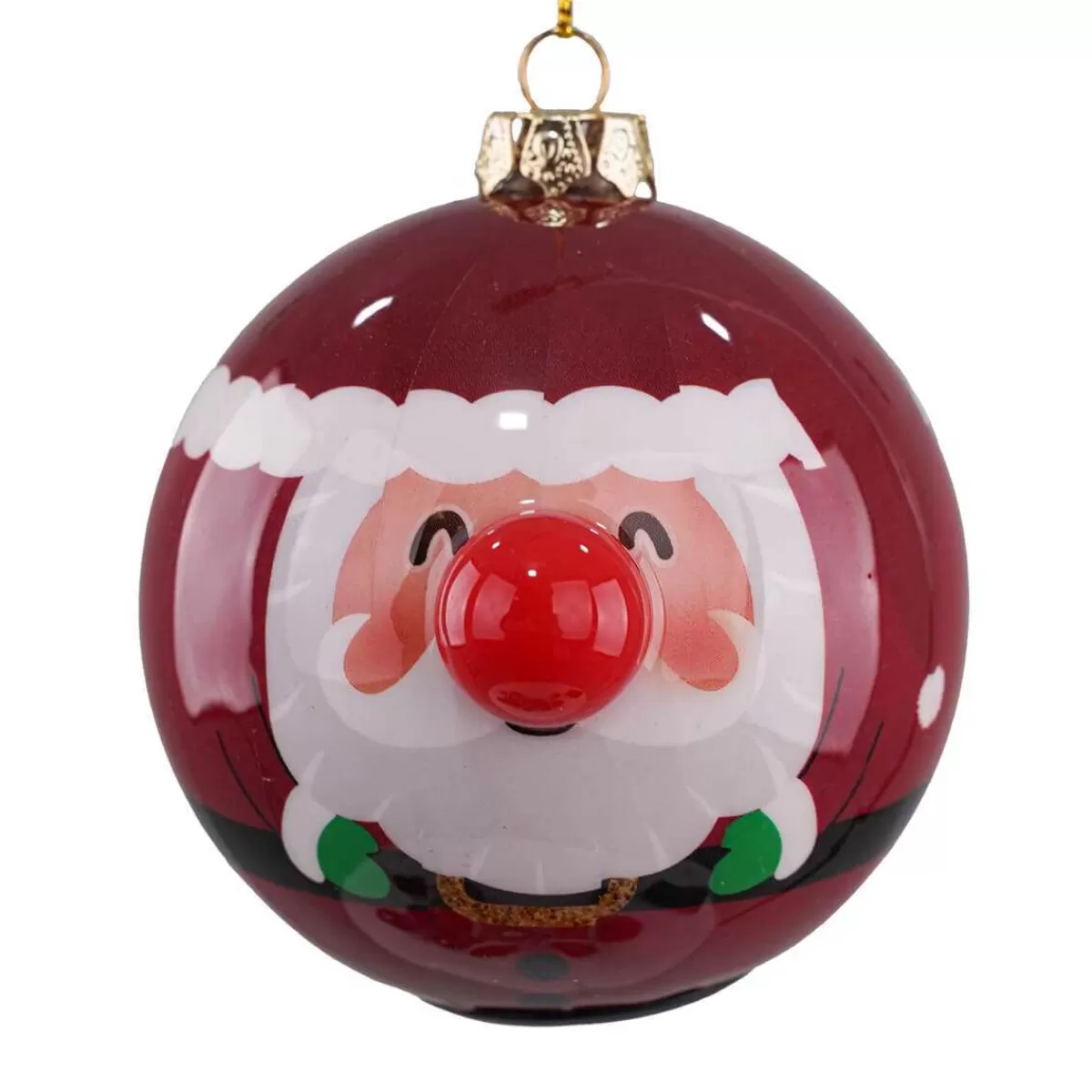 Gloria Store Babbo Natale | Palle di Natale in Plastica<Pallina Babbo Natale Con Led D.8 Cm