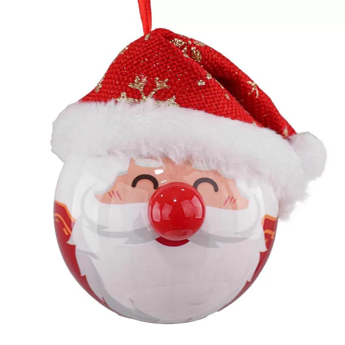 Gloria Store Babbo Natale | Palle di Natale in Plastica<Pallina Babbo Natale Con Led D.8 Cm