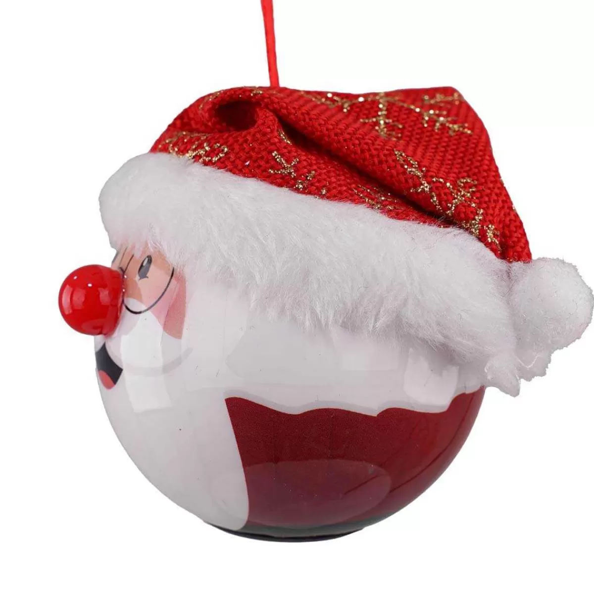 Gloria Store Babbo Natale | Palle di Natale in Plastica<Pallina Babbo Natale Con Led D.8 Cm