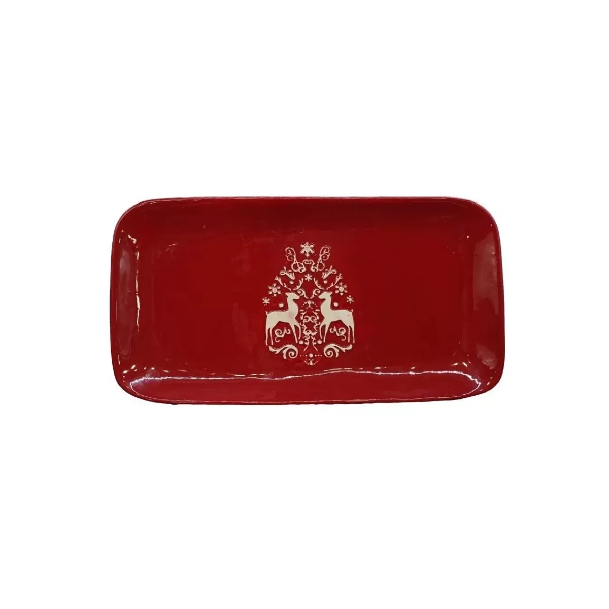 Gloria Store Ceramica<Piatto Rettangolare In Ceramica Rossa