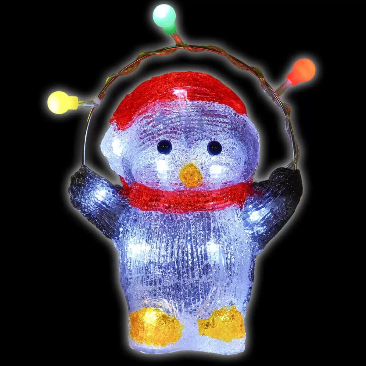 Gloria Store Tende, Cascate e Figure<Pinguino Luminoso Natalizio H.22 Cm