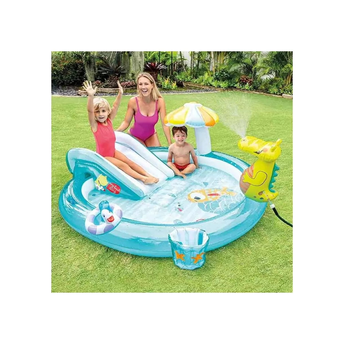 Gloria Store Giochi Gonfiabili | Piscine gonfiabili<Play Center Con Scivolo Gonfiabile 201x170xH.84 Cm - Intex 57165