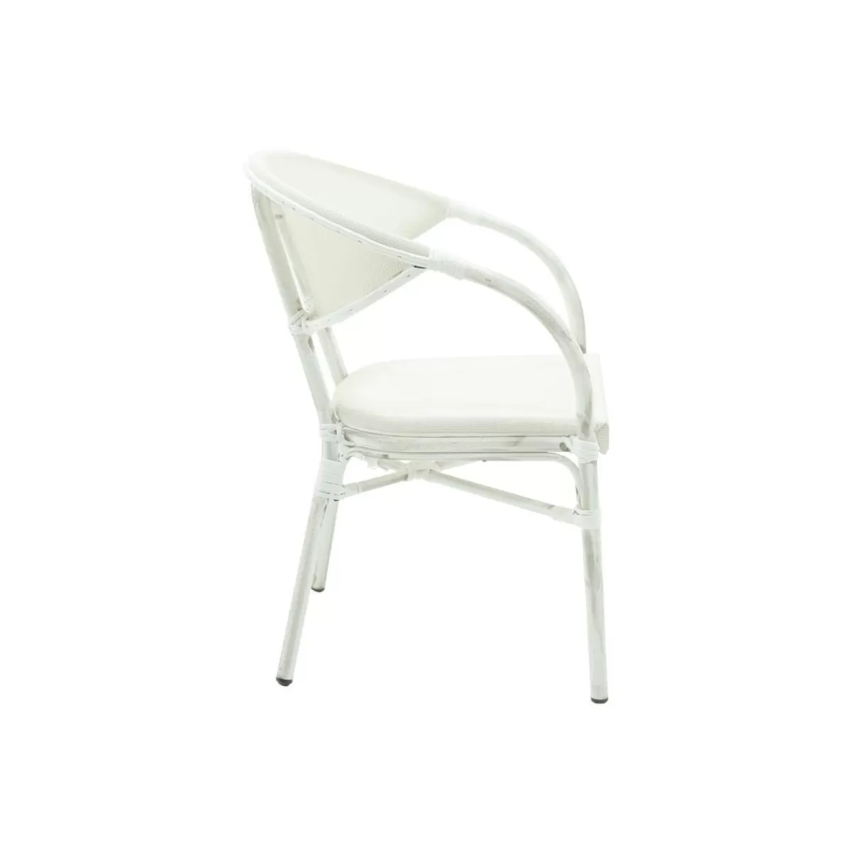 Gloria Store Sedie<Poltrona In Alluminio E Bamboo Bianco