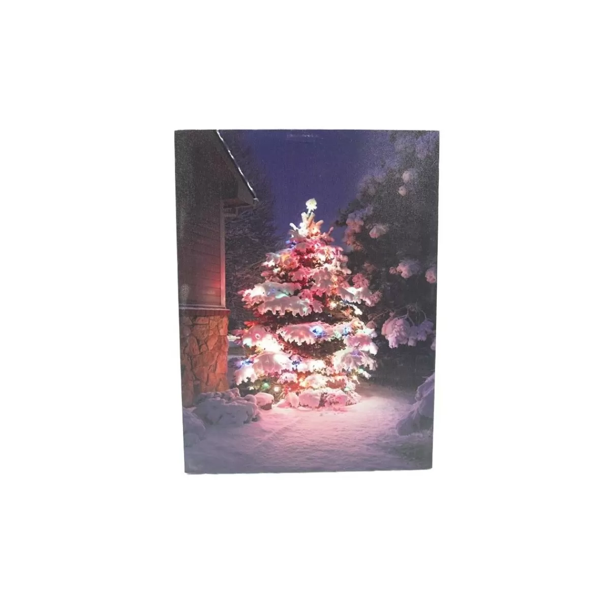 Gloria Store Quadri Natalizi Luminosi<Quadro Luminoso Albero Di Natale Con 35 Fibre Ottiche