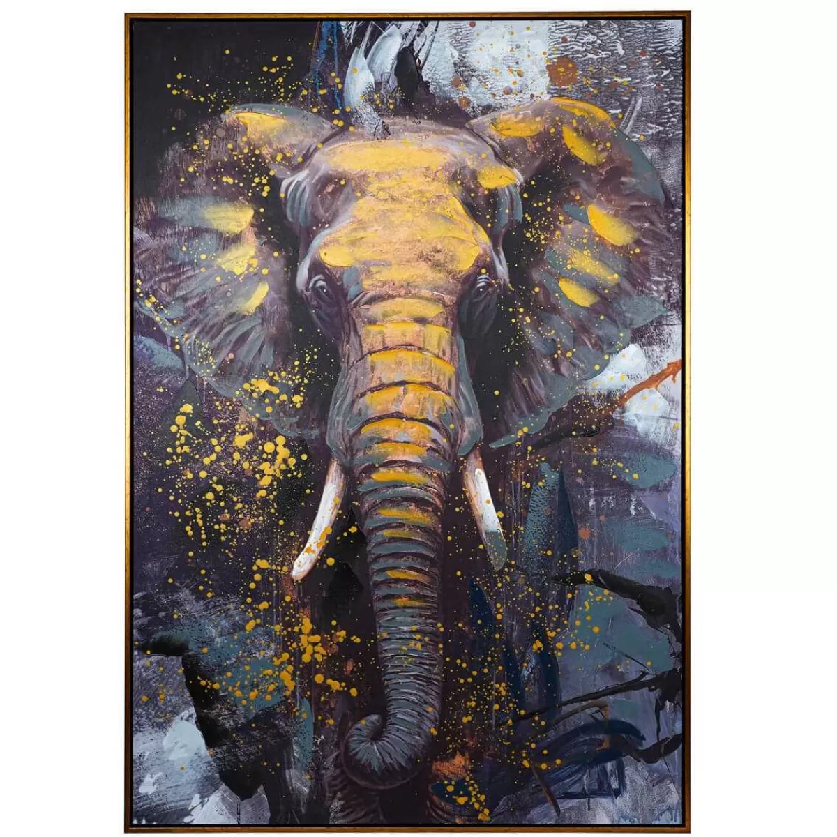 Gloria Store Quadri<Quadro Su Tela Con Elefante 80x120 Cm