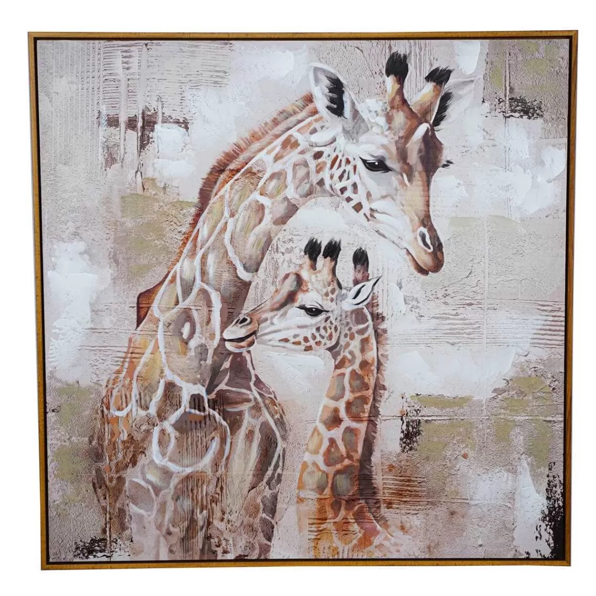 Gloria Store Quadri<Quadro Su Tela Con Giraffe 80x80 Cm